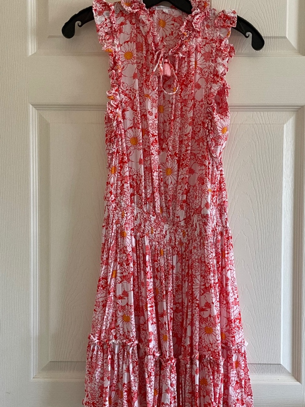Poupette St Barth Triny Mini Dress Red White Floral